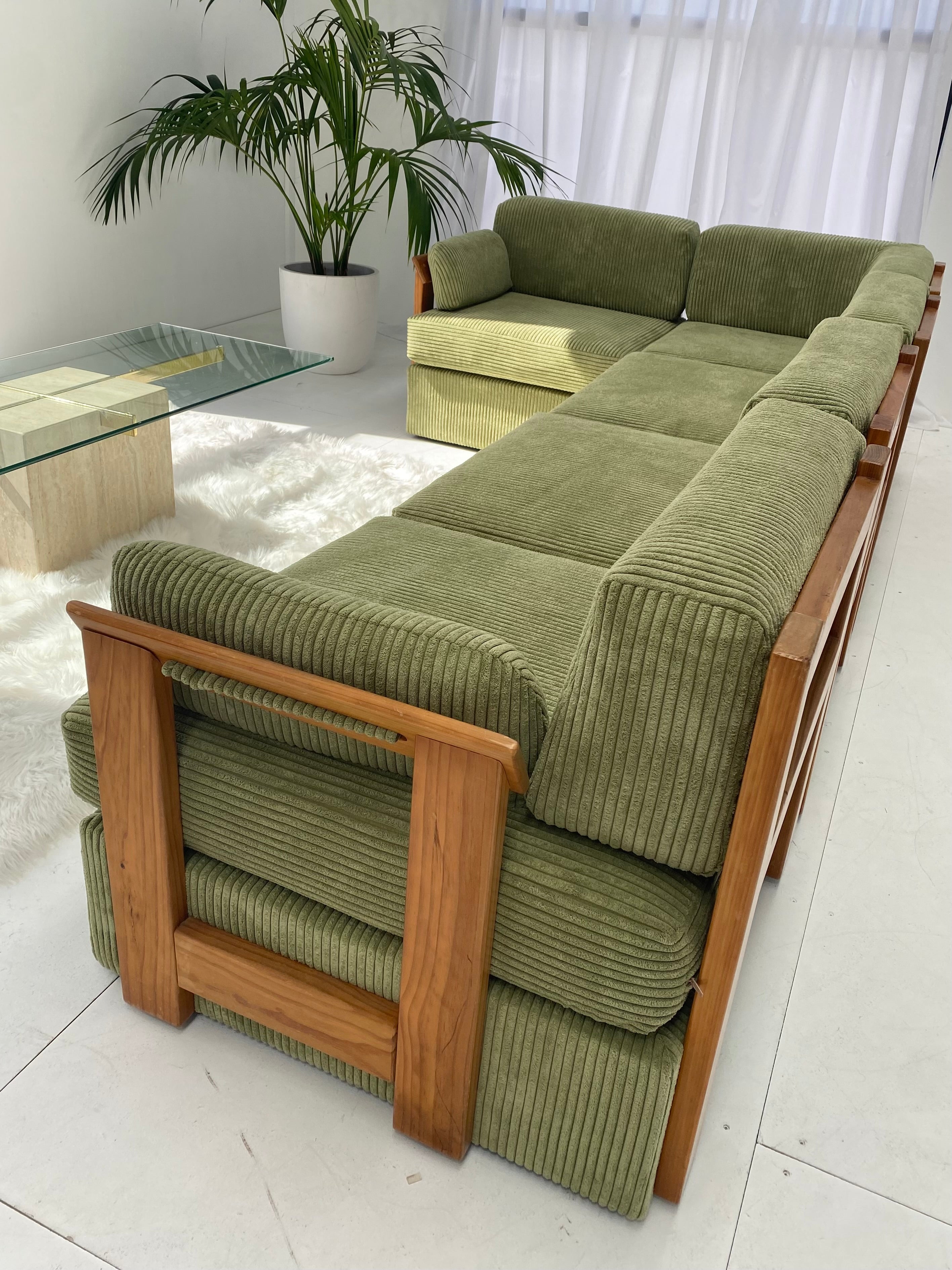Vintage shop corduroy sofa