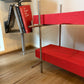 Polished Steel and Red Timber Table