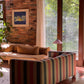 Thick, Textural Striped Sofa