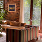 Thick, Textural Striped Sofa