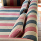 Thick, Textural Striped Sofa