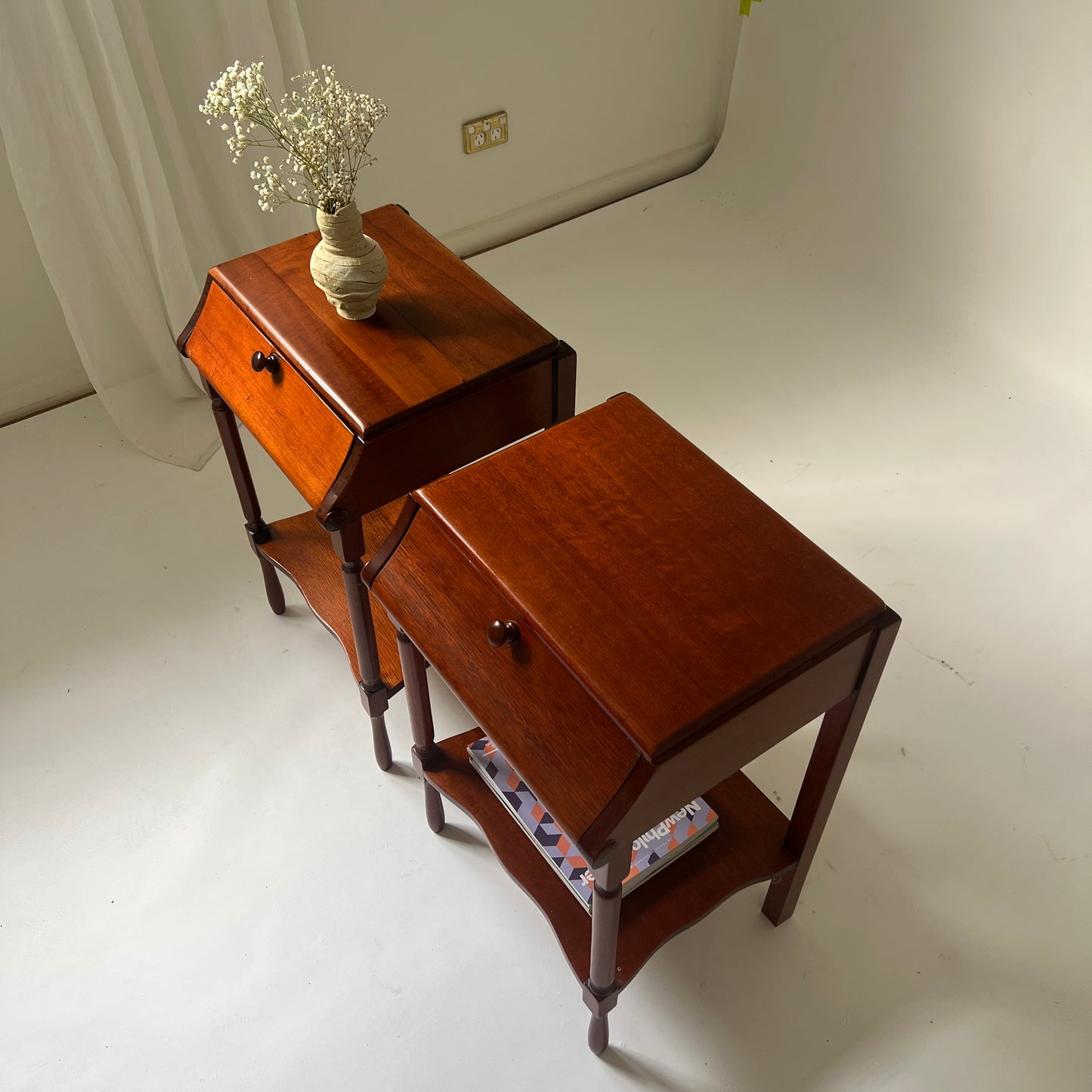 Pair of Mid Century Bedside Tables (Set)