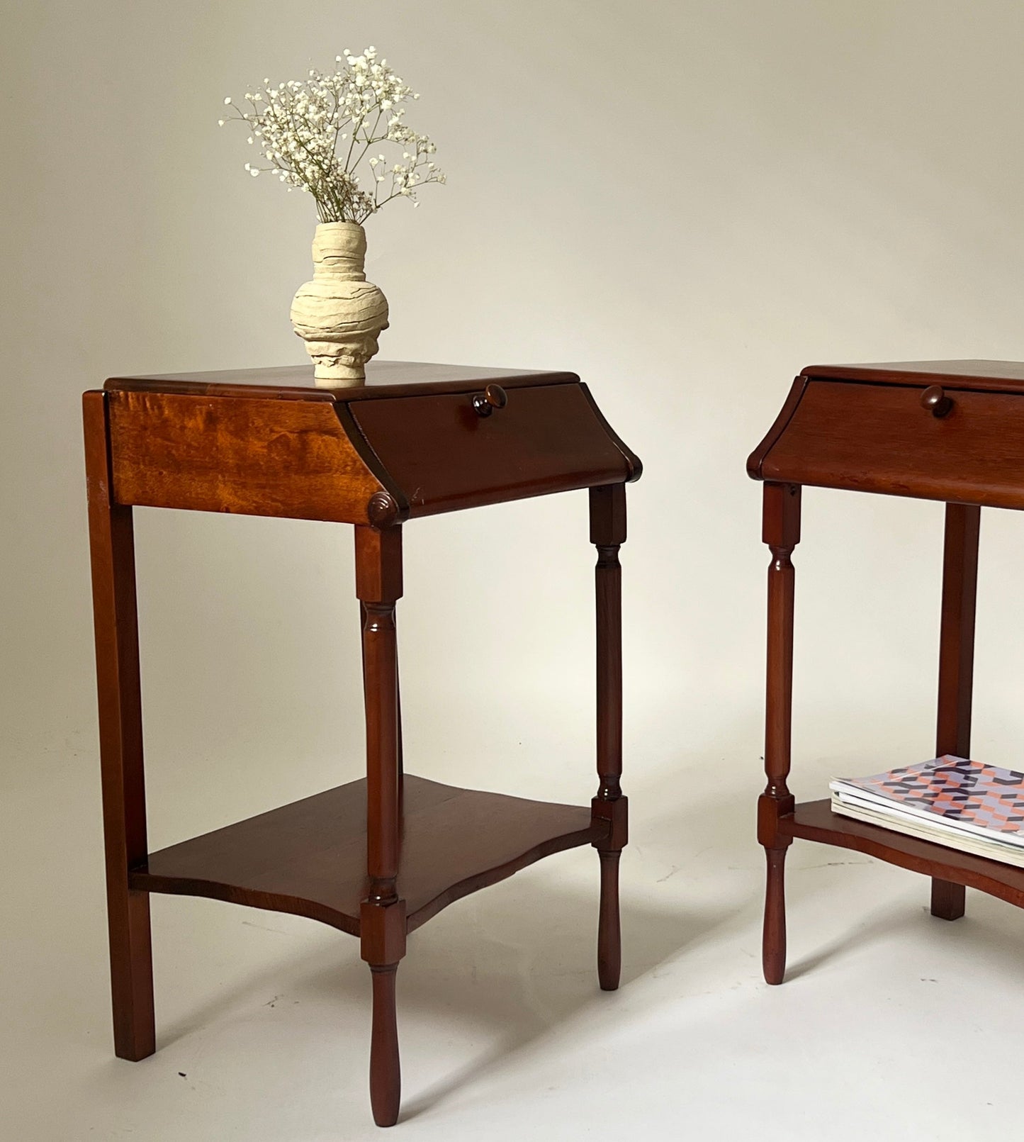 Pair of Mid Century Bedside Tables (Set)