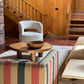 Thick, Textural Striped Sofa