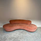 Peachy Velvet Curved Sofa