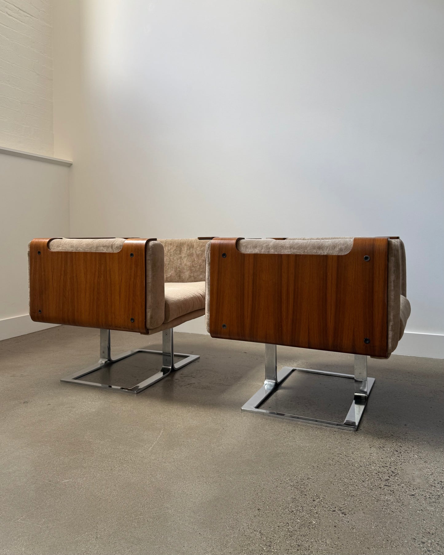 Rare Pair of JN-113 Cube Chair by Johan Naess