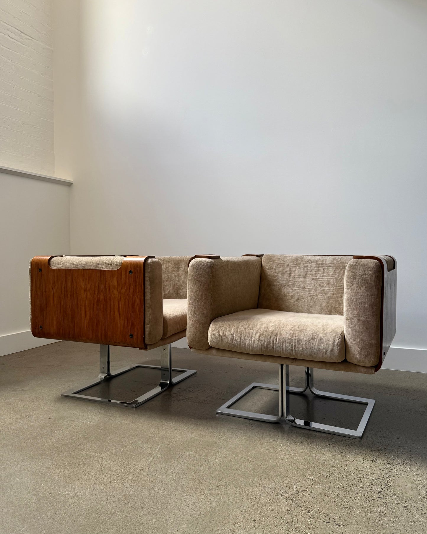 Rare Pair of JN-113 Cube Chair by Johan Naess