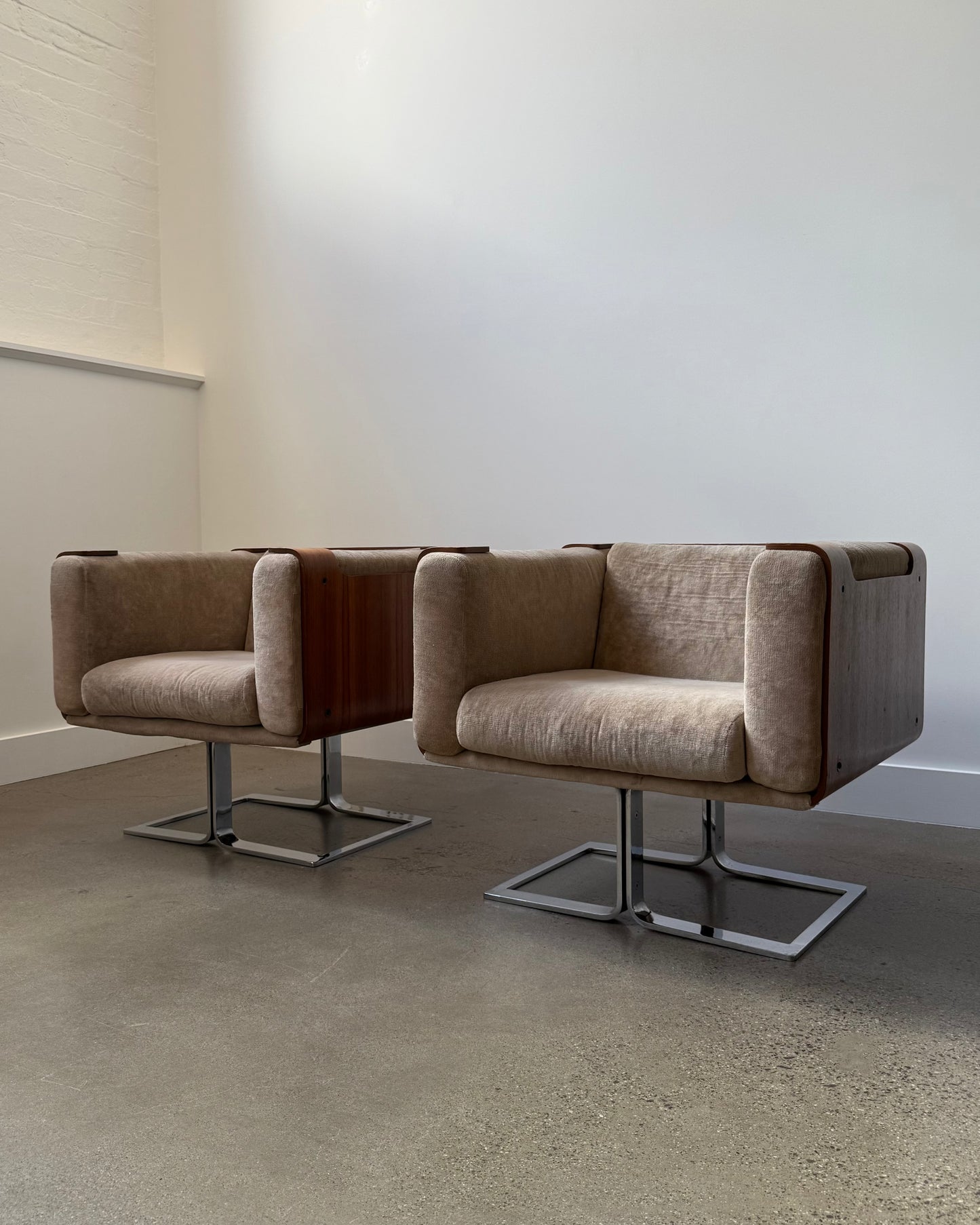 Rare Pair of JN-113 Cube Chair by Johan Naess