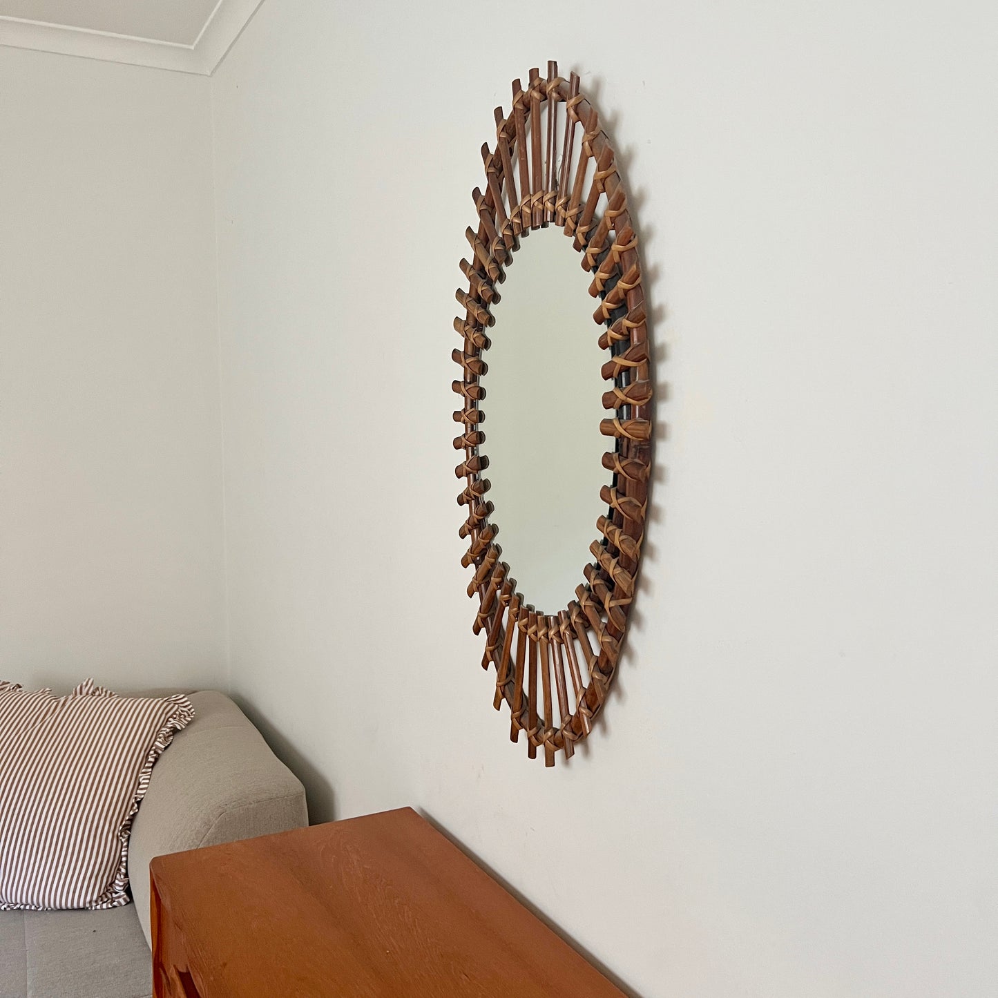 1960s Italian Mirror by Olaf Von Bohr for Bonacina