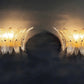 Clear Murano Palmette Sconce, Italy - Two Available