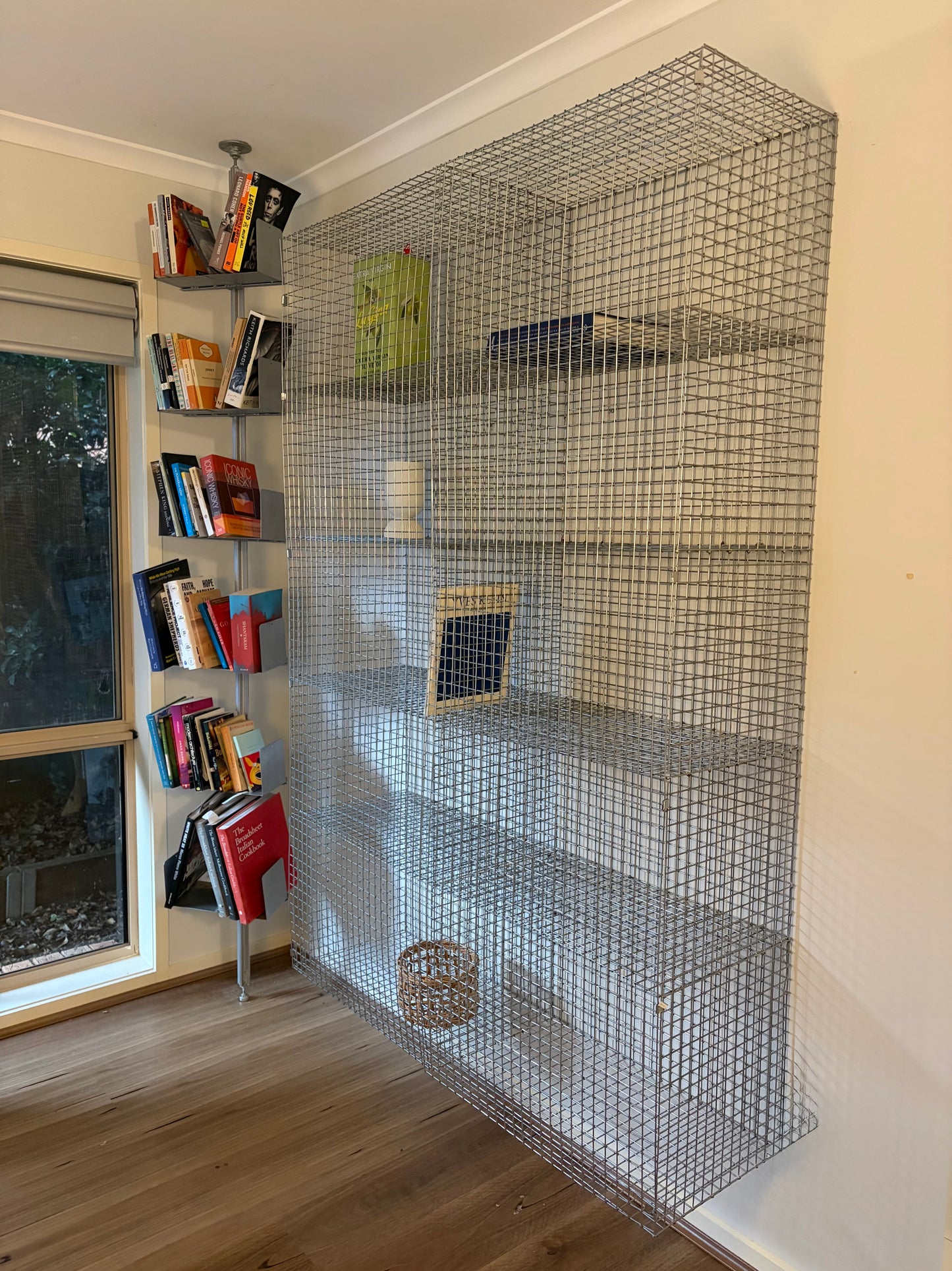 Handmade Mesh Wall Shelving Unit