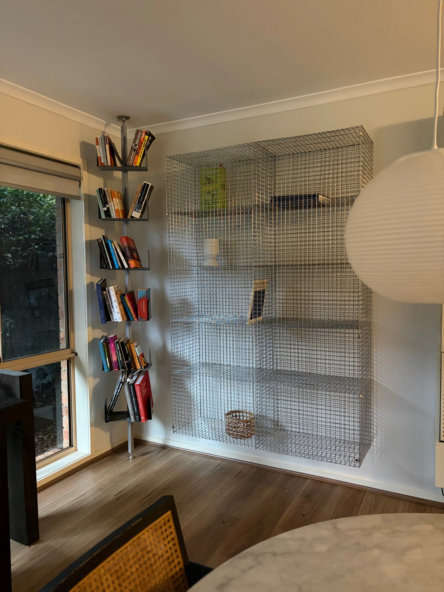 Handmade Mesh Wall Shelving Unit