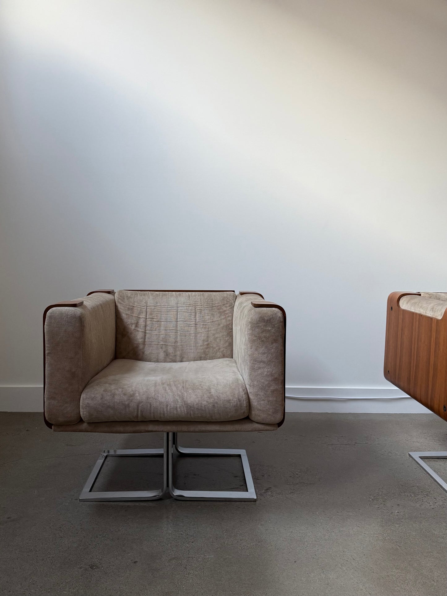 Rare Pair of JN-113 Cube Chair by Johan Naess