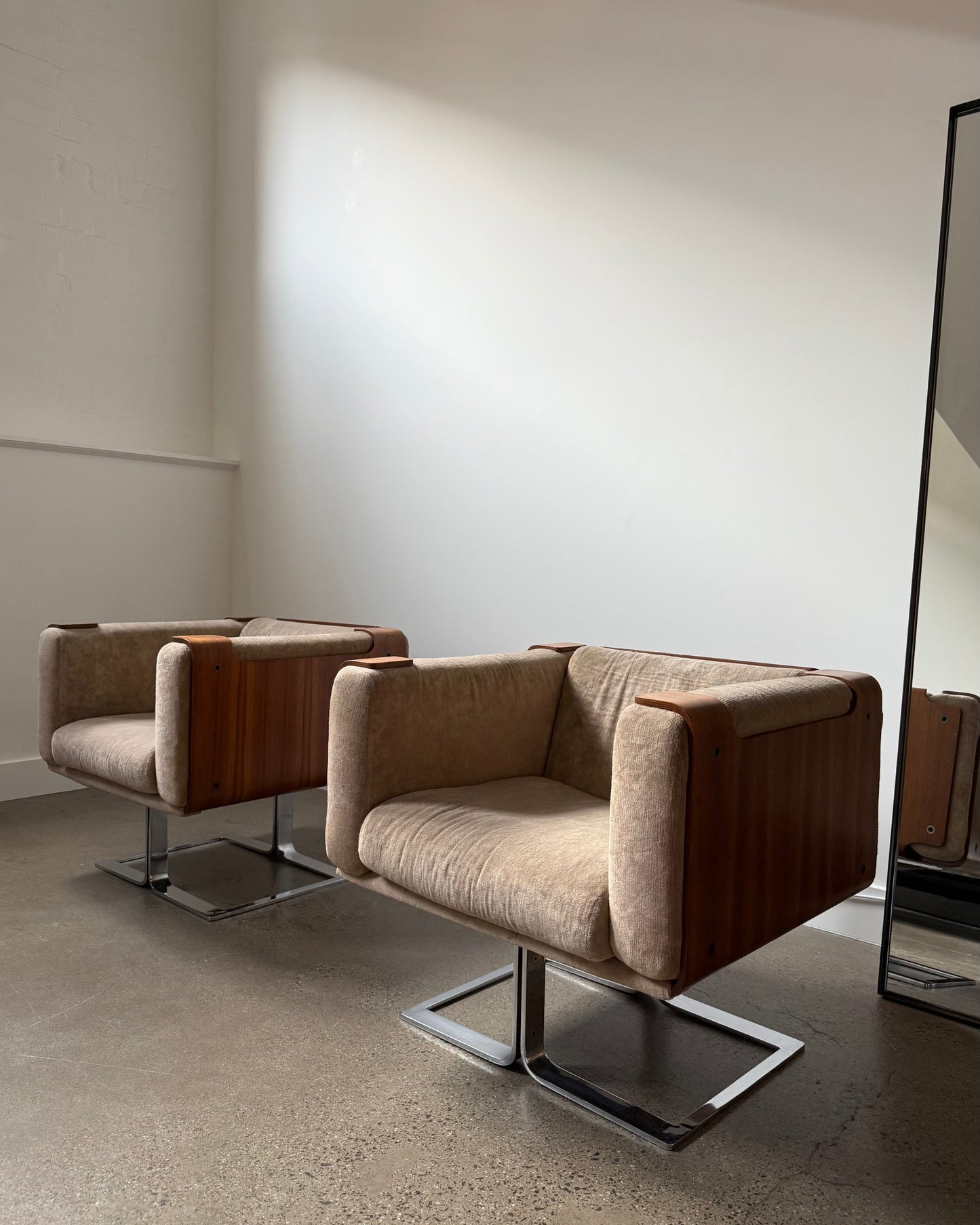 Rare Pair of JN-113 Cube Chair by Johan Naess