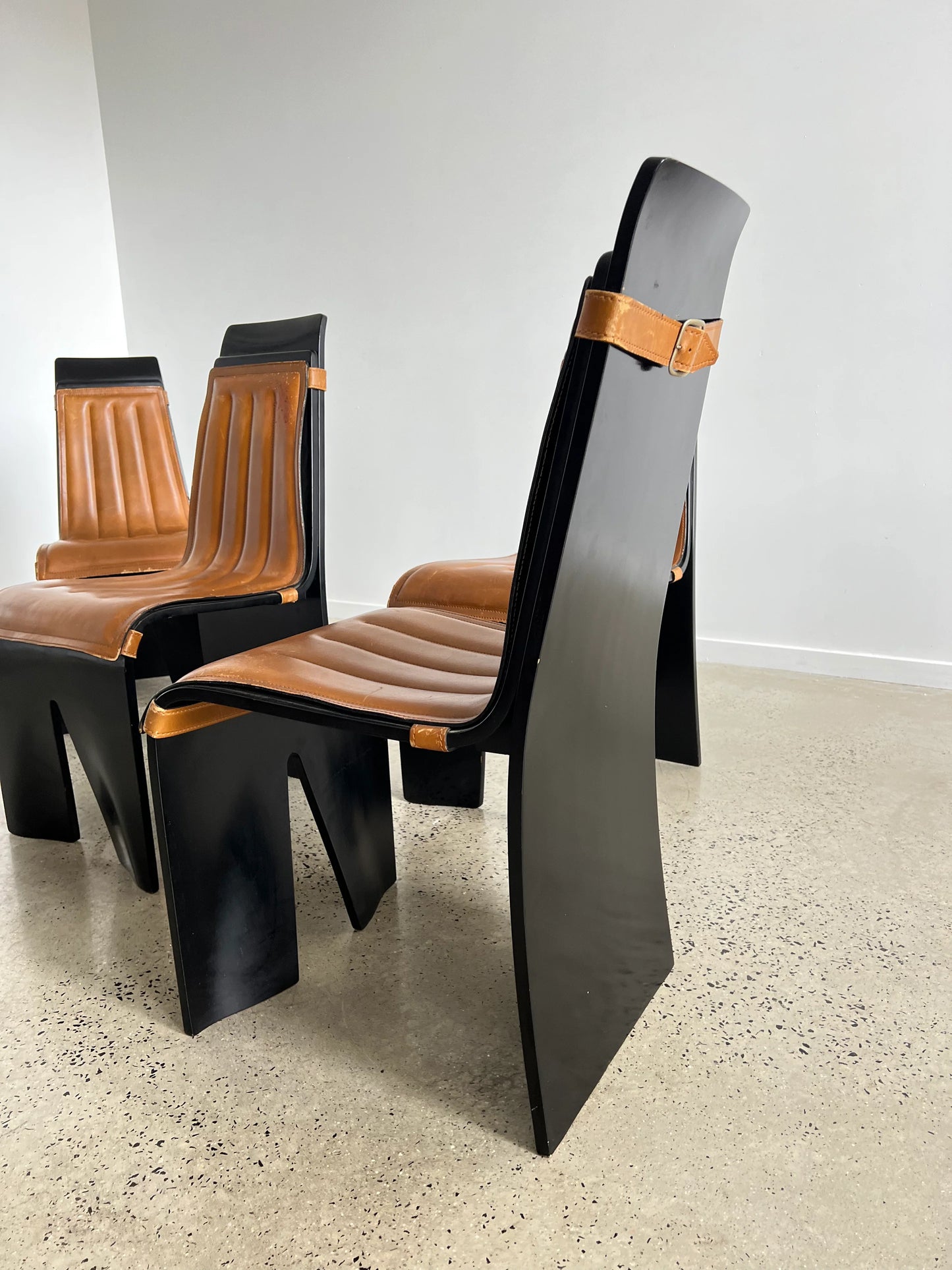 Willy Rizzo Dining Chairs for Mario Sabot, Italy 1960s