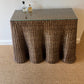 Wicker Wave Console Table