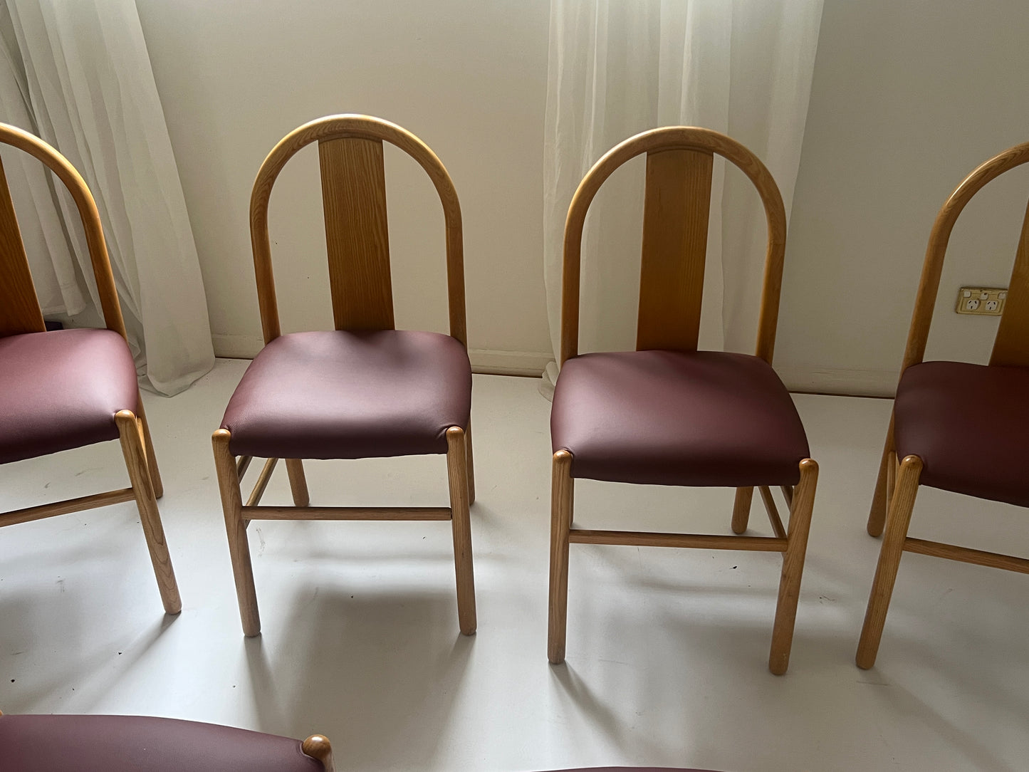 Newly Reupholstered Leather Dining Chair by Fratelli Montina - 1970s Italy (12 Available)