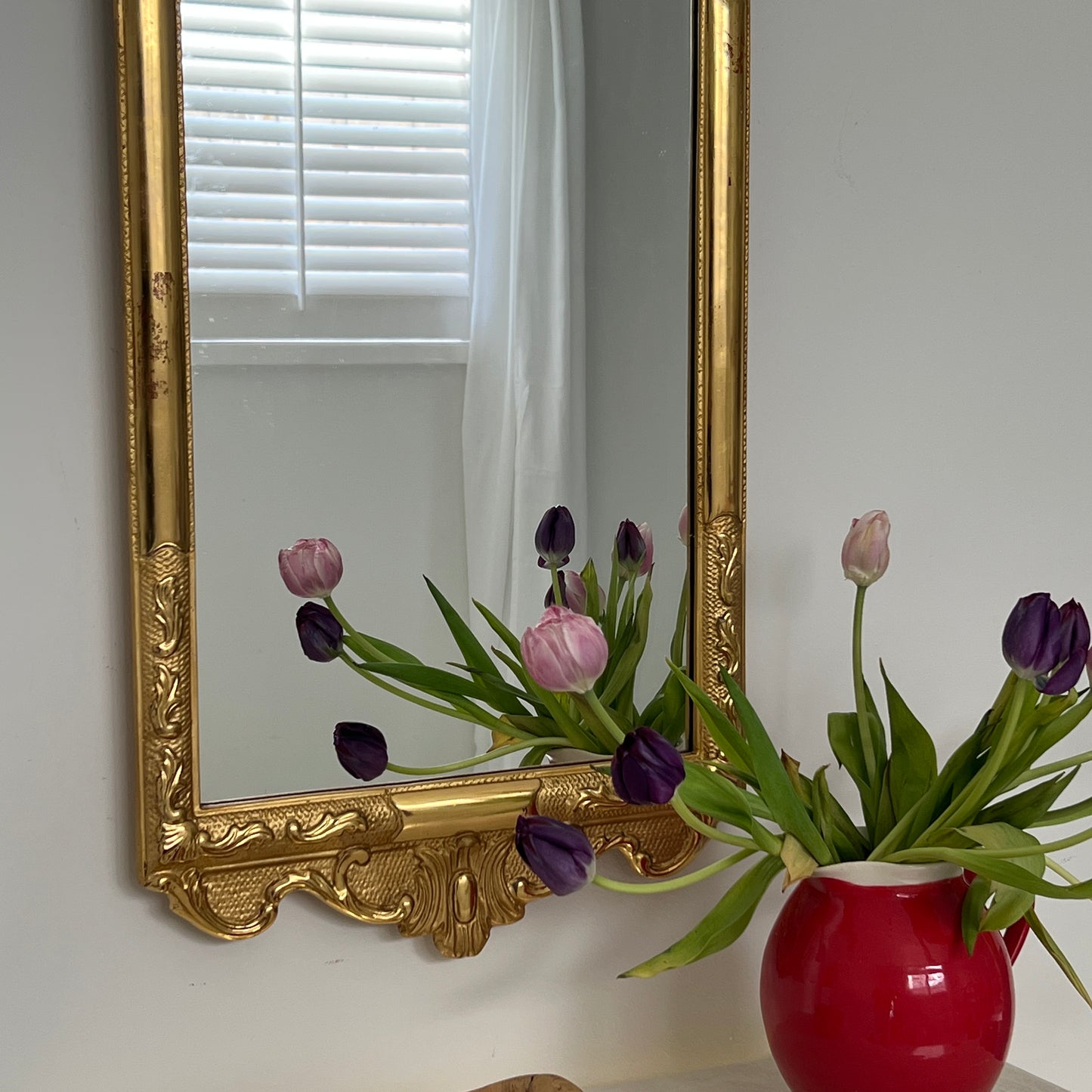 Large Rococo-Style Vintage Swedish Mirror