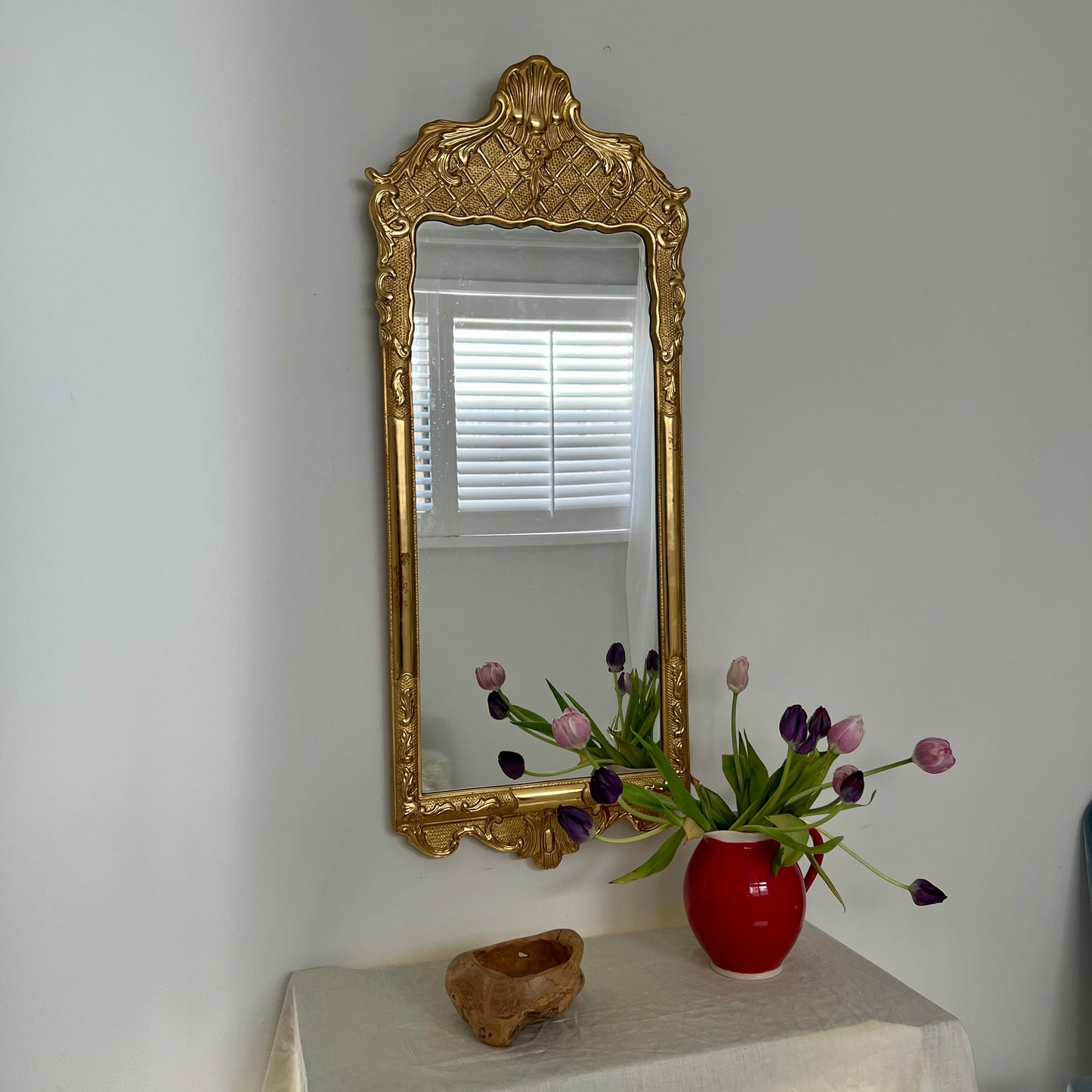Large Rococo-Style Vintage Swedish Mirror