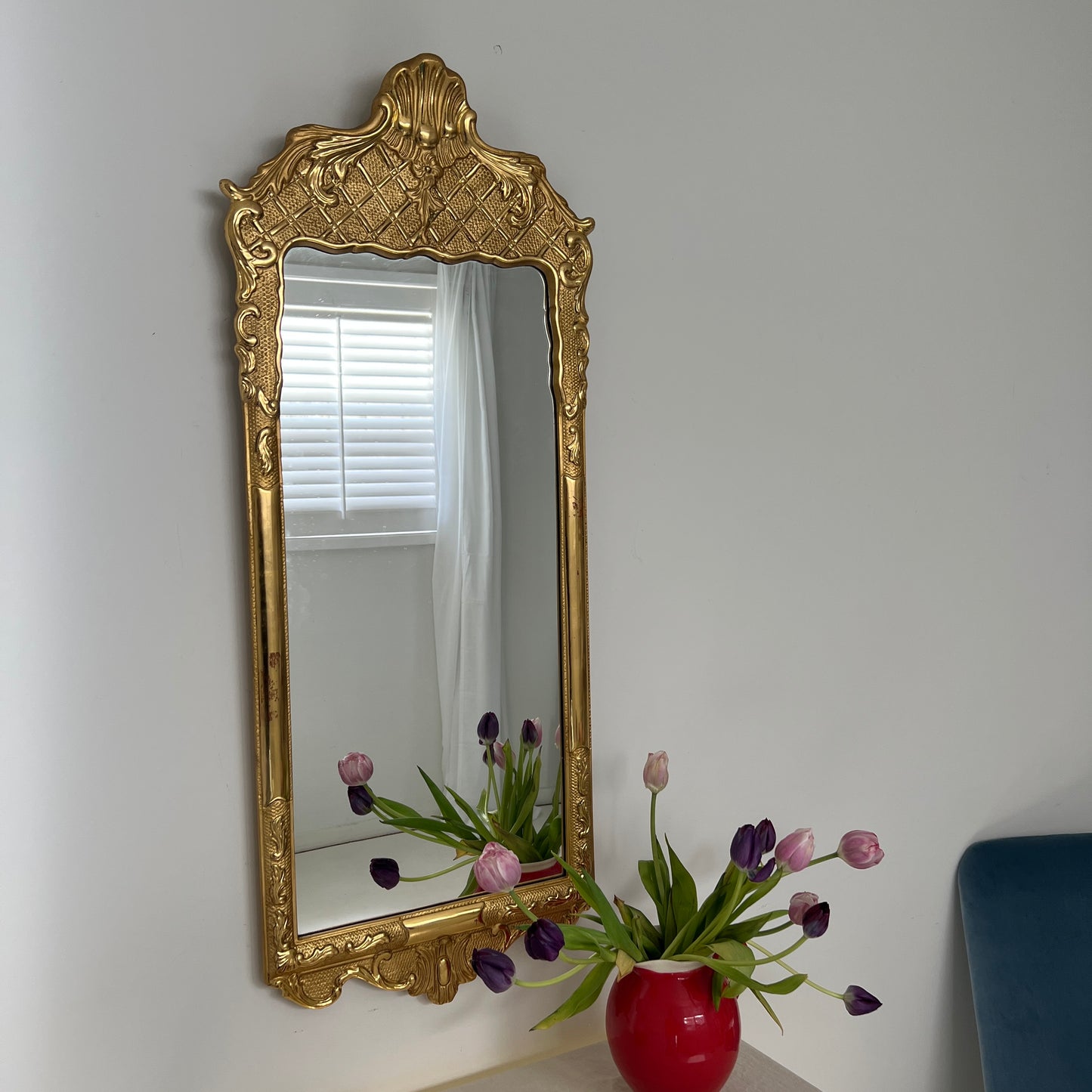 Large Rococo-Style Vintage Swedish Mirror