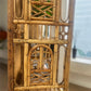 Vintage Chinoiserie Bamboo & Cane Pagoda Étagère