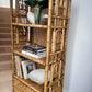Vintage Chinoiserie Bamboo & Cane Pagoda Étagère