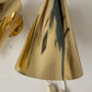 Pair of Brass Cone Sconces by Hans Agne Jakobsson, Sweden
