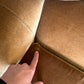 Vintage Tufted Caramel Velvet Sofa