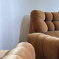 Vintage Tufted Caramel Velvet Armchair