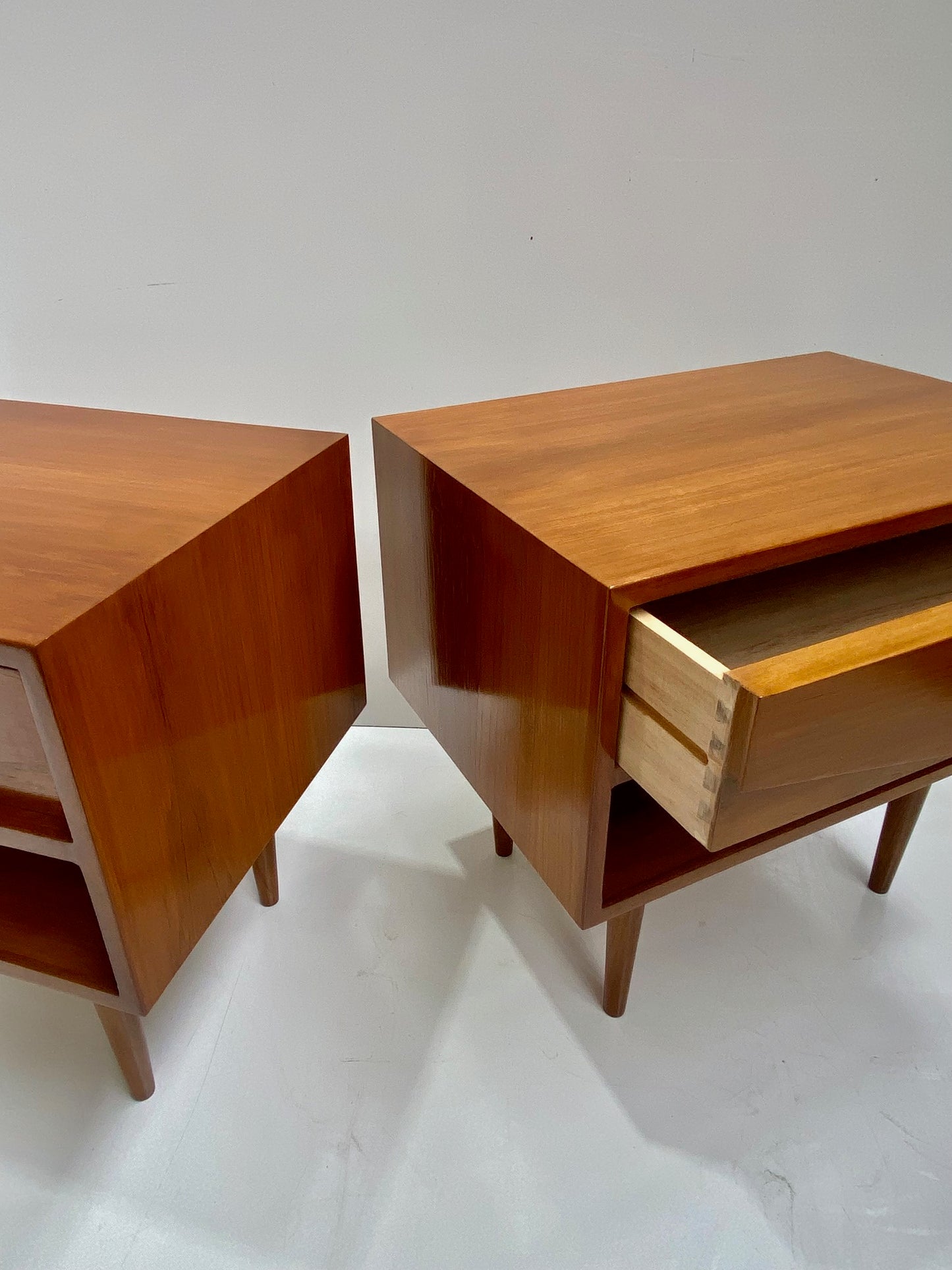 Pair of Teak Bedside Tables