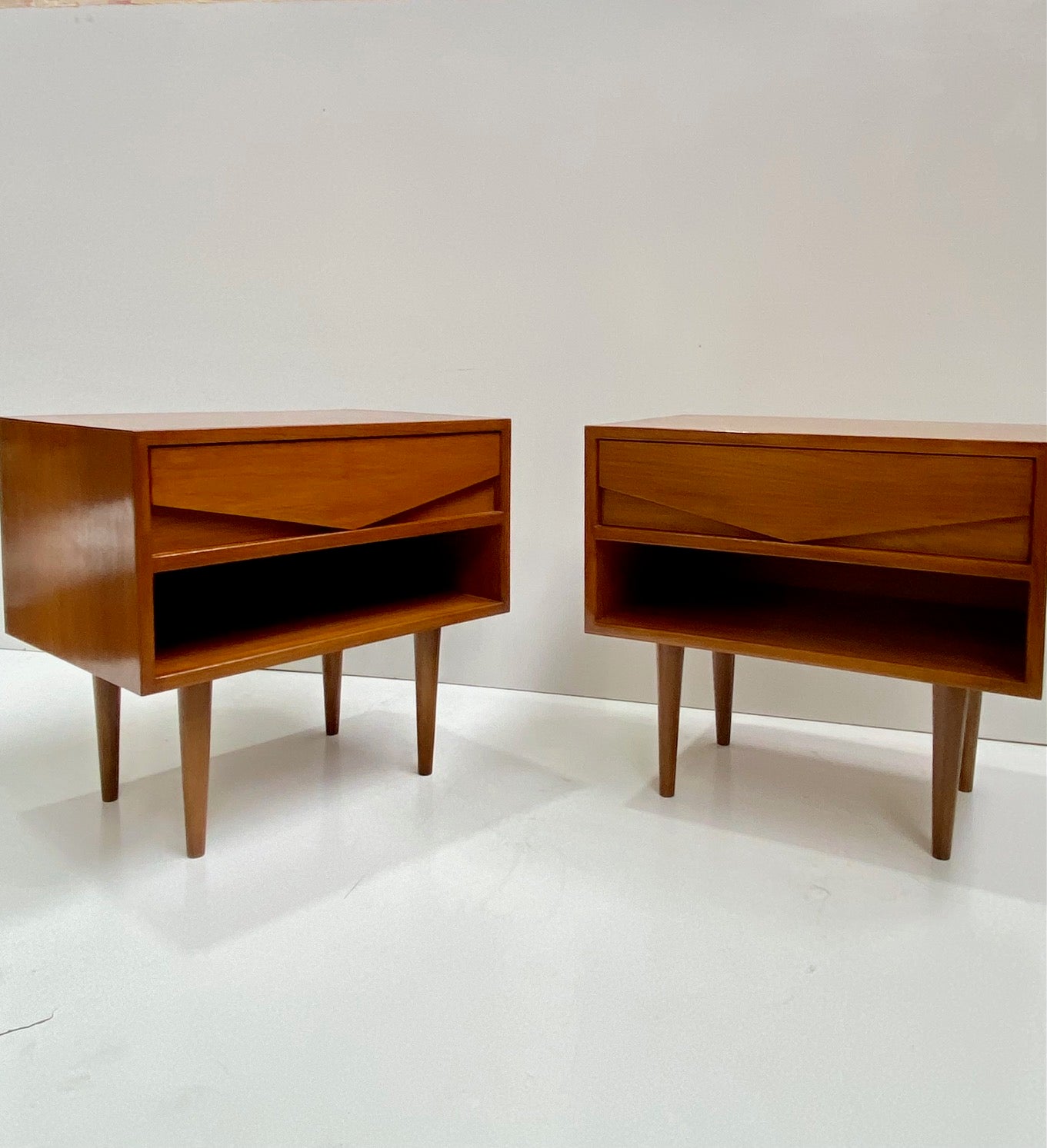 Pair of Teak Bedside Tables