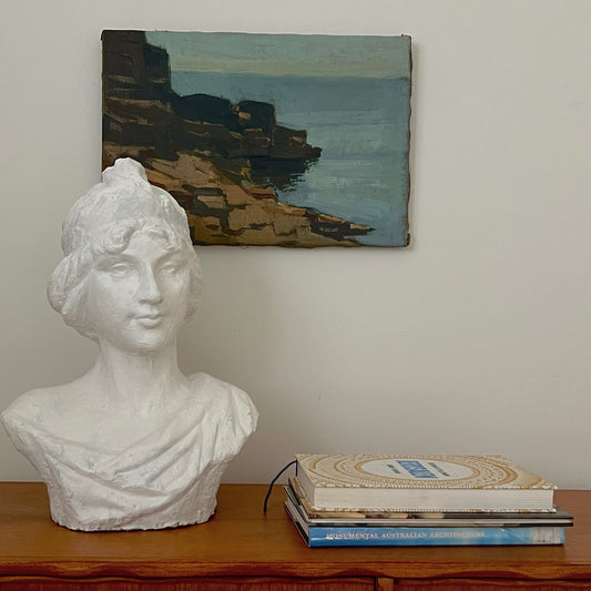 Mid Century Swedish Plaster Bust
