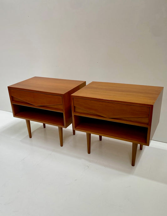 Pair of Teak Bedside Tables