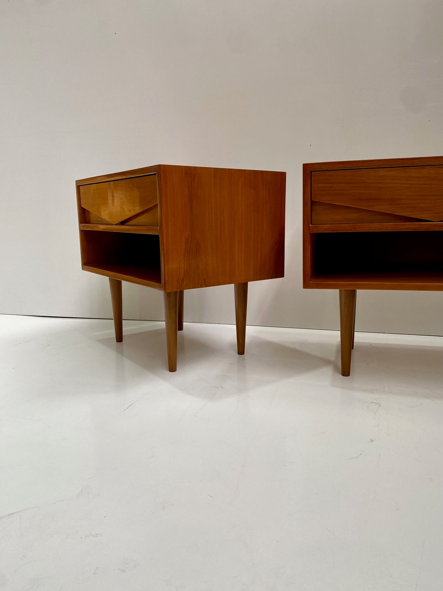Pair of Teak Bedside Tables