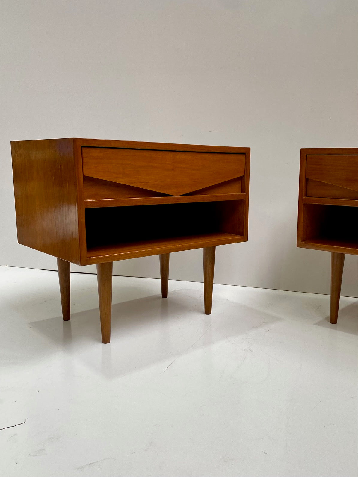 Pair of Teak Bedside Tables