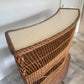 1960s Bamboo & Wicker Dry Bar – In the Style of Tito Agnoli