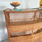 1960s Bamboo & Wicker Dry Bar – In the Style of Tito Agnoli