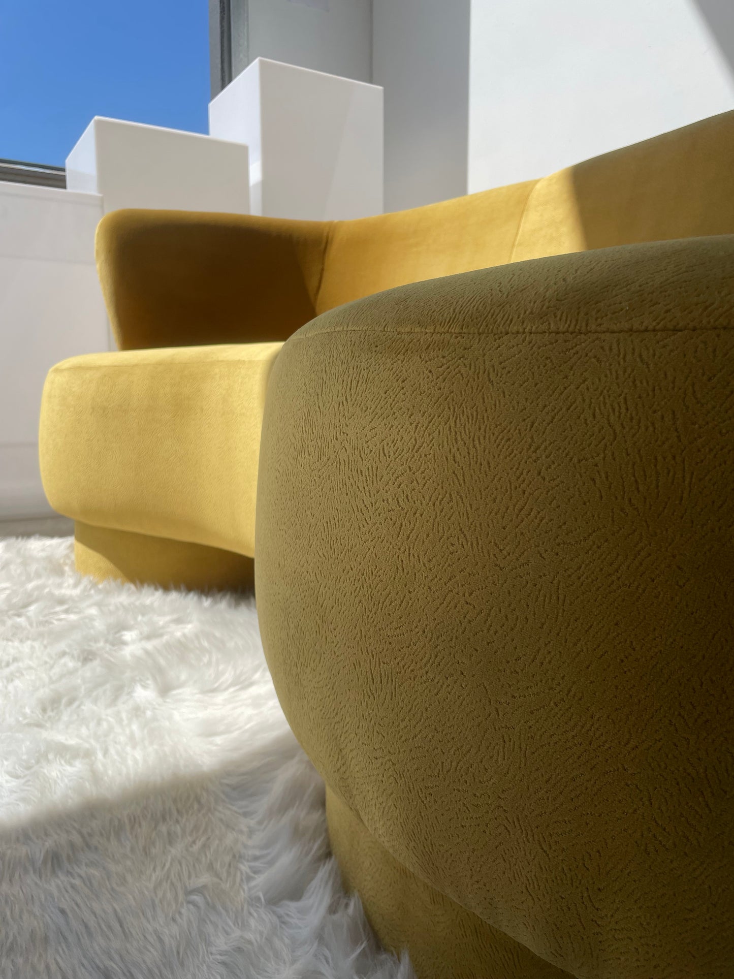 Three Seater Curved Sofa