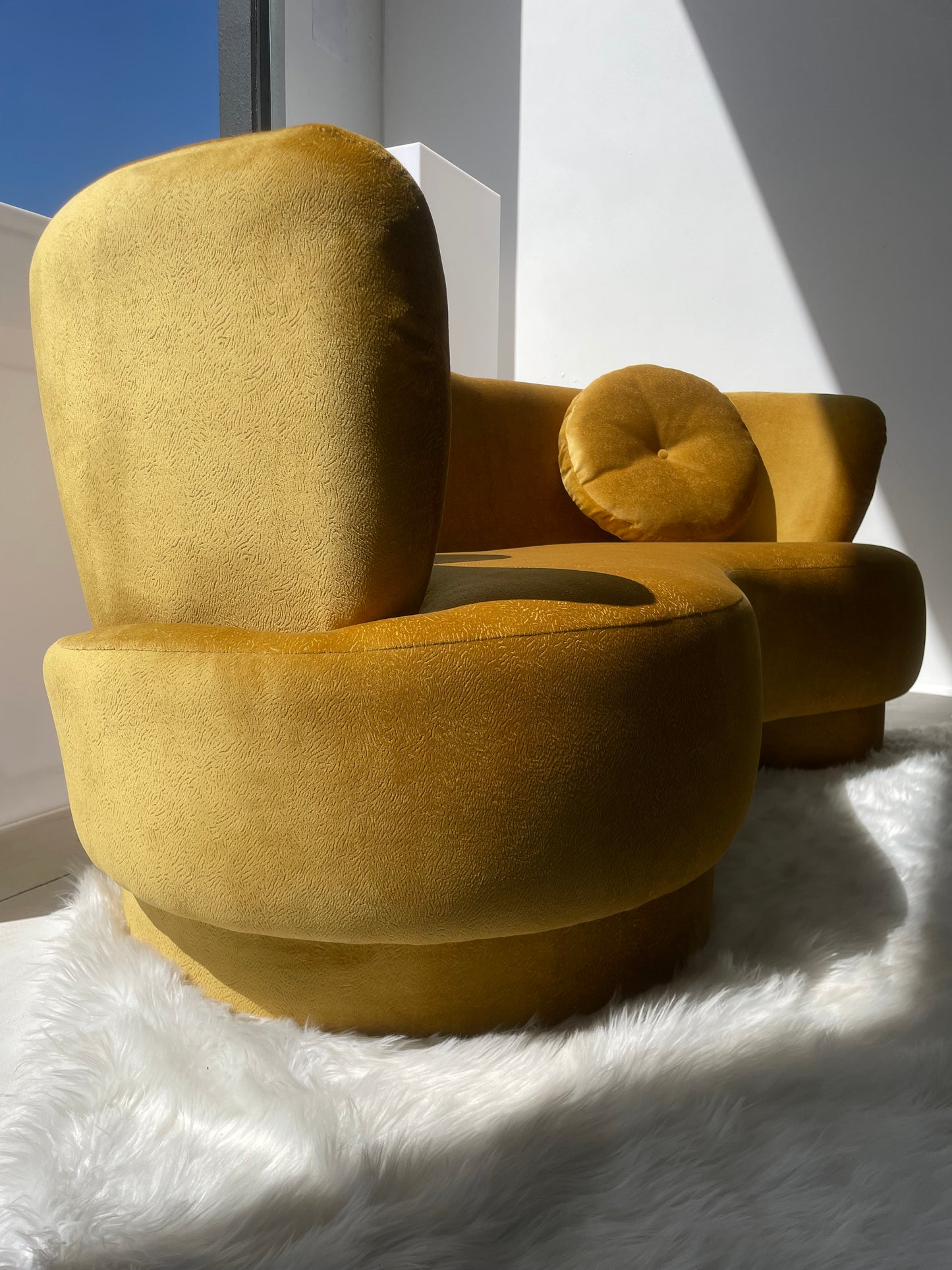 Three Seater Curved Sofa