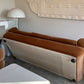 Vintage Tufted Caramel Velvet Sofa