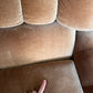 Vintage Tufted Caramel Velvet Armchair