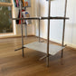 Sculptural Polished Steel Two-Tier Side Table