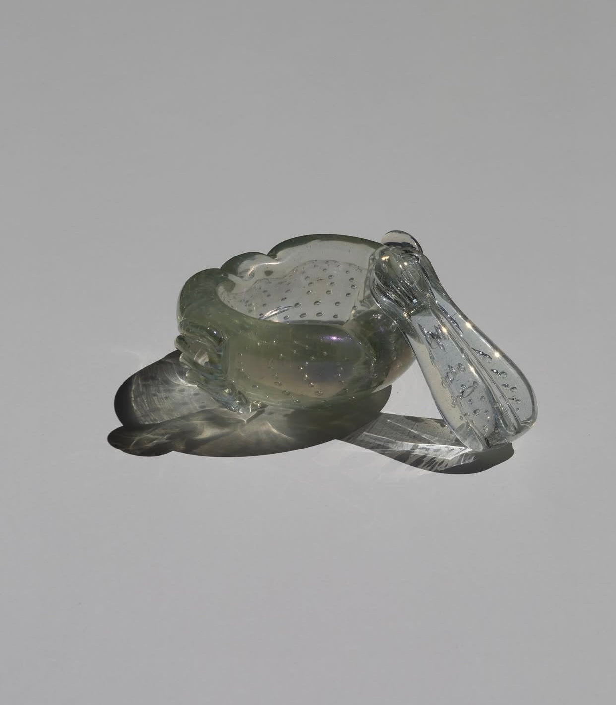 Murano Glass Sculptural Bowl with Pestle