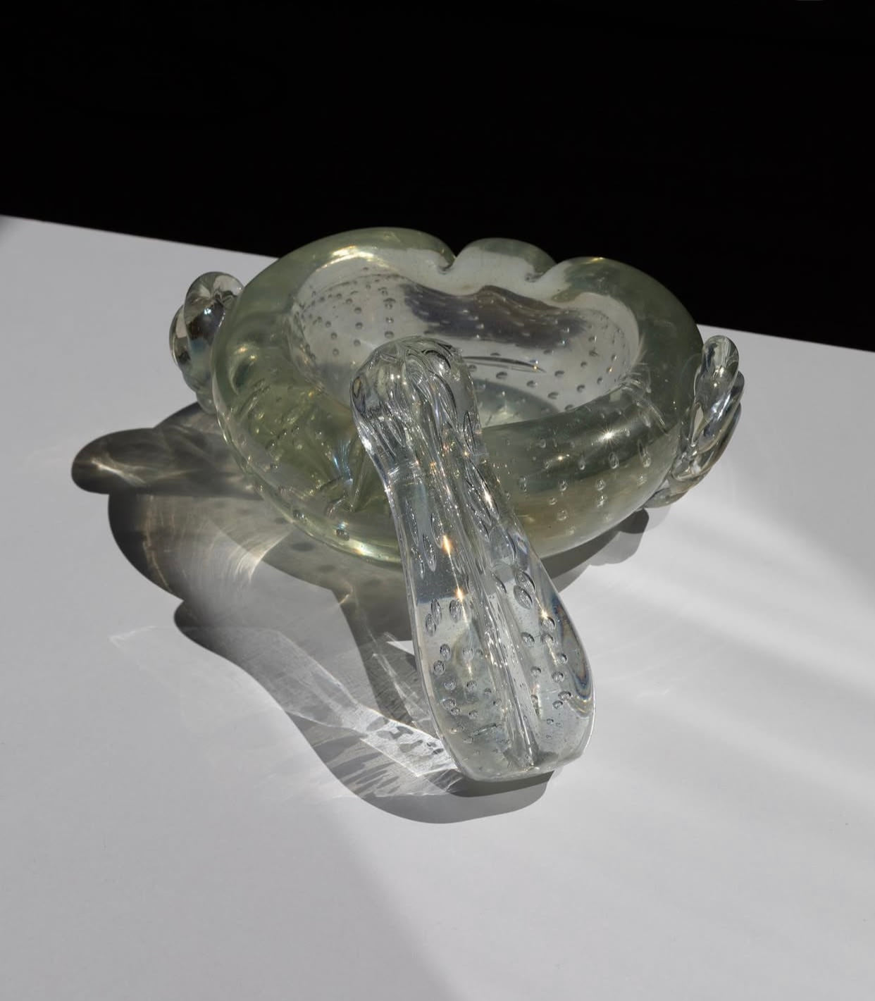 Murano Glass Sculptural Bowl with Pestle