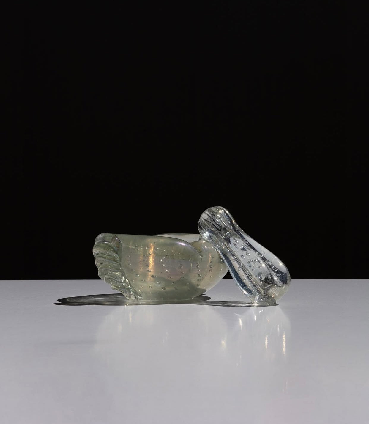 Murano Glass Sculptural Bowl with Pestle