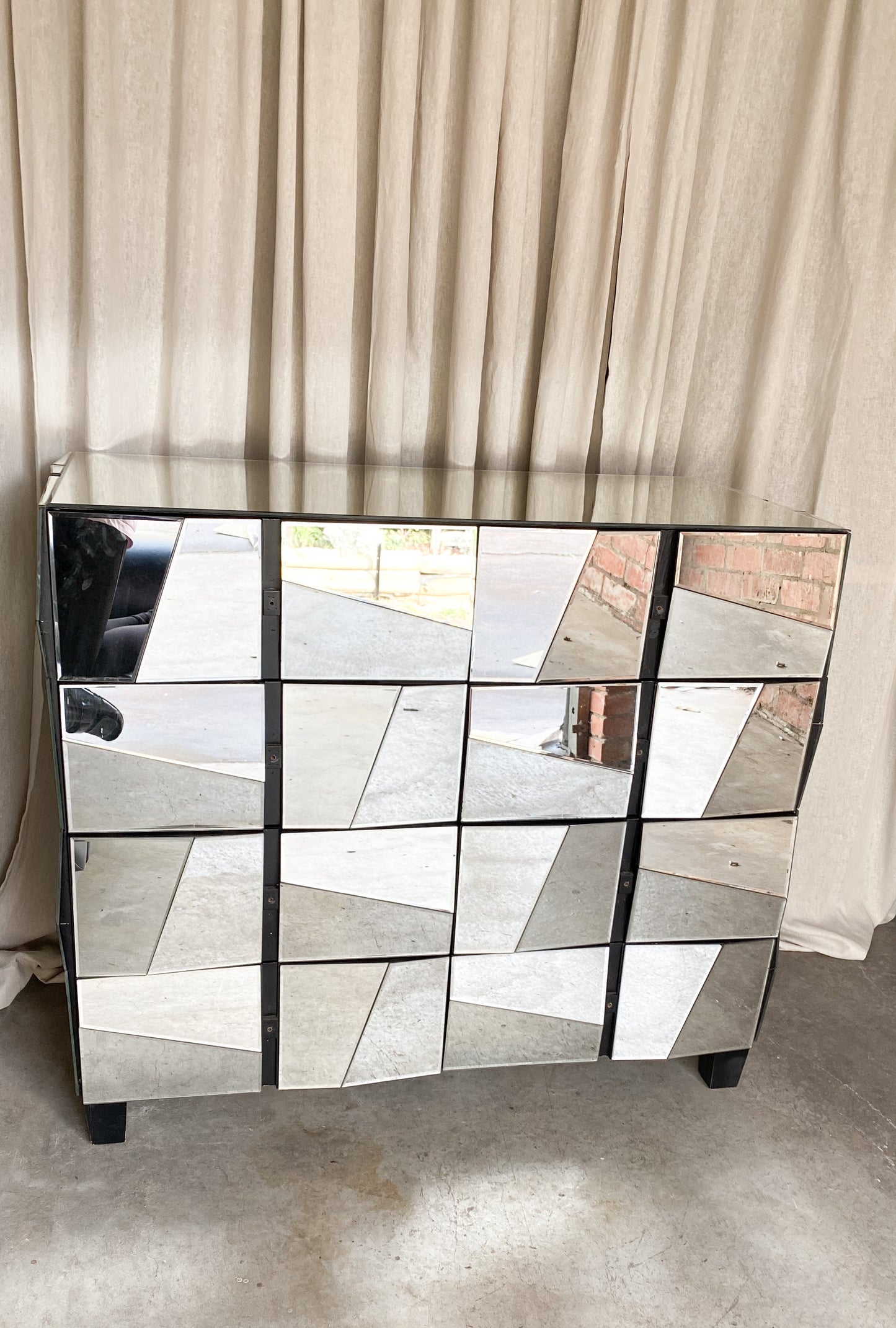 Facet Mirrored Drawers
