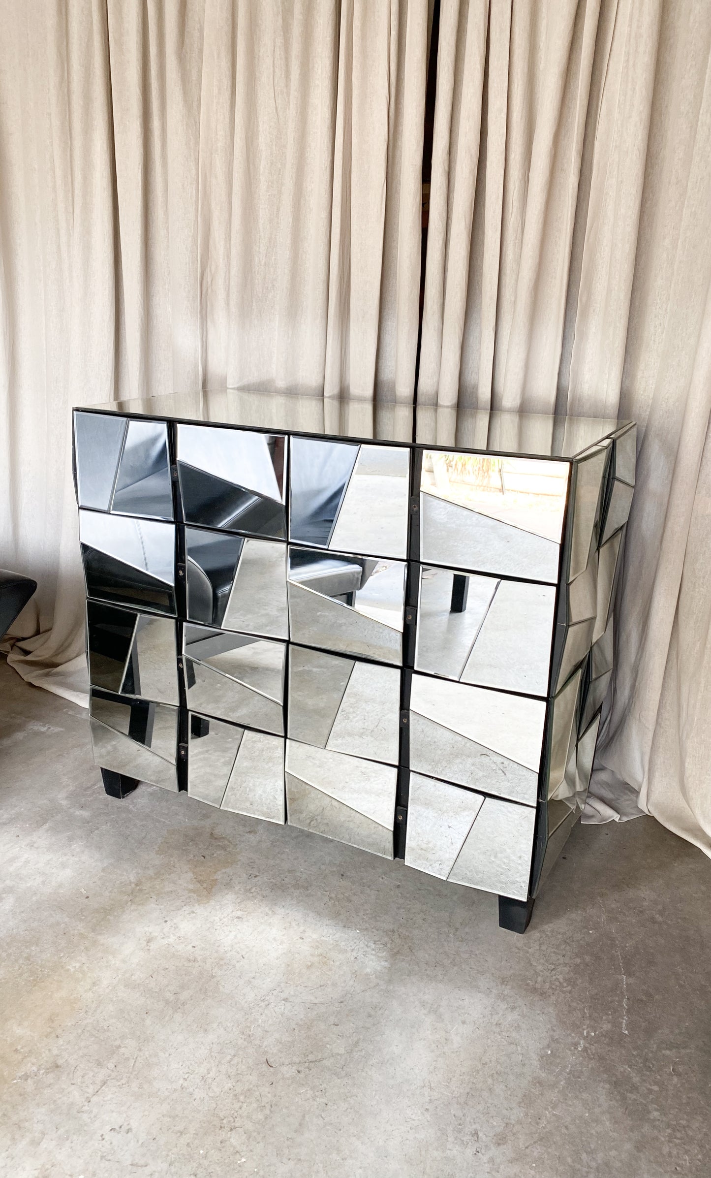 Facet Mirrored Drawers