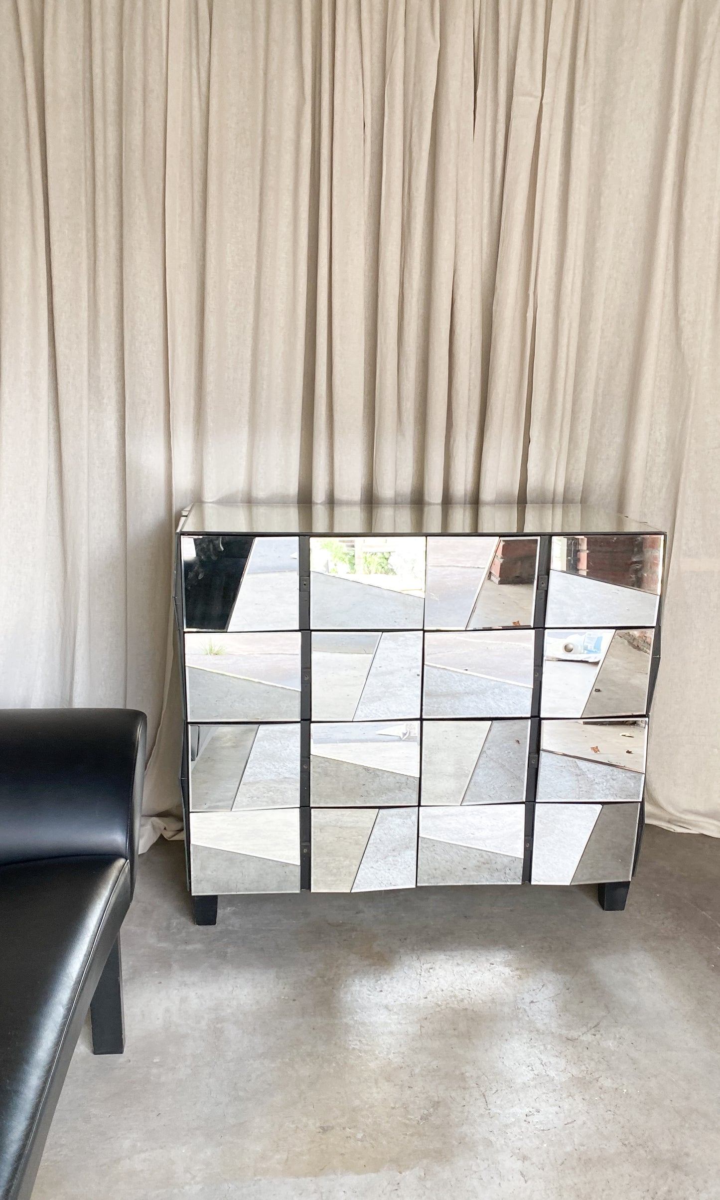 Facet Mirrored Drawers