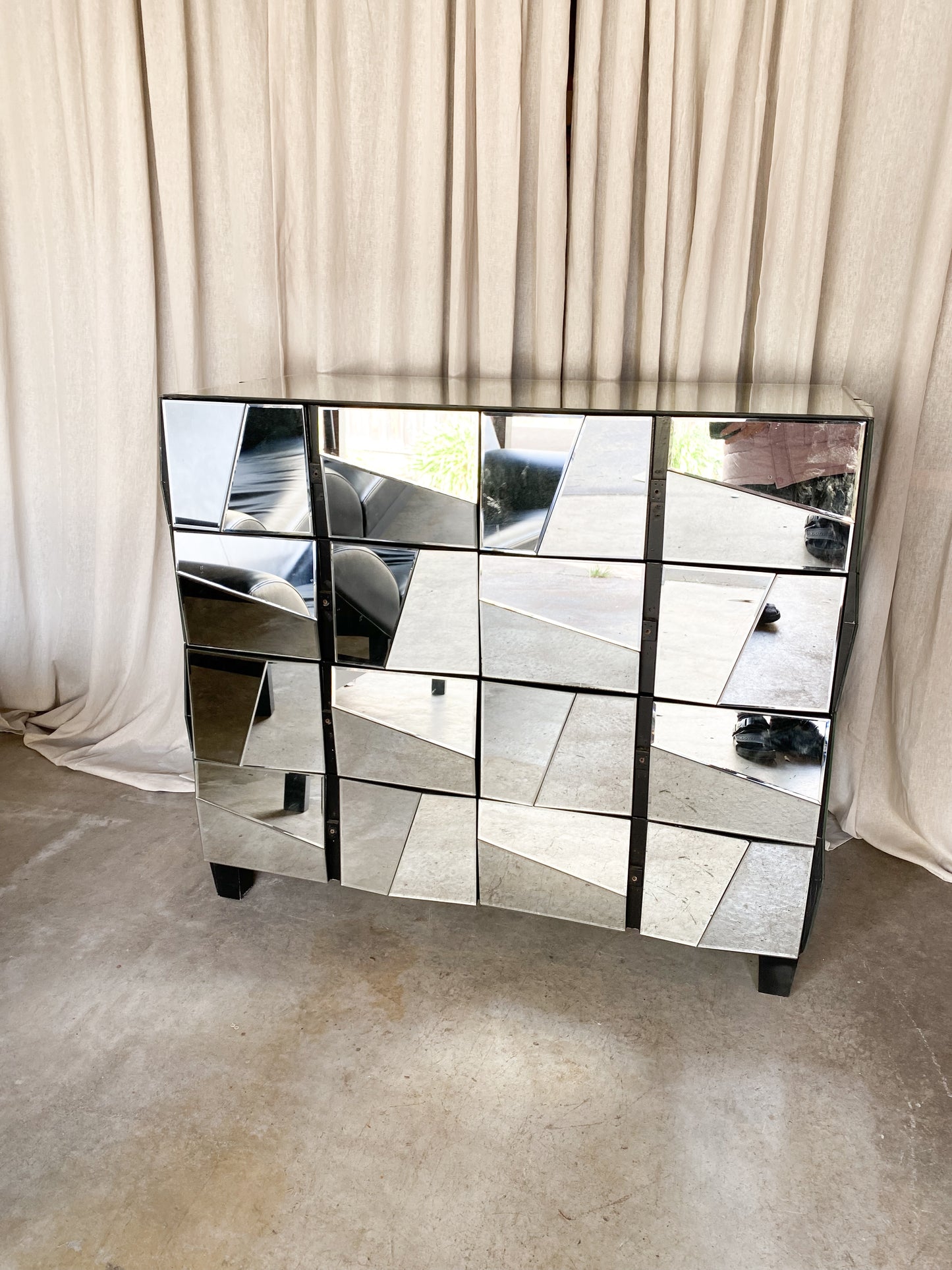 Facet Mirrored Drawers