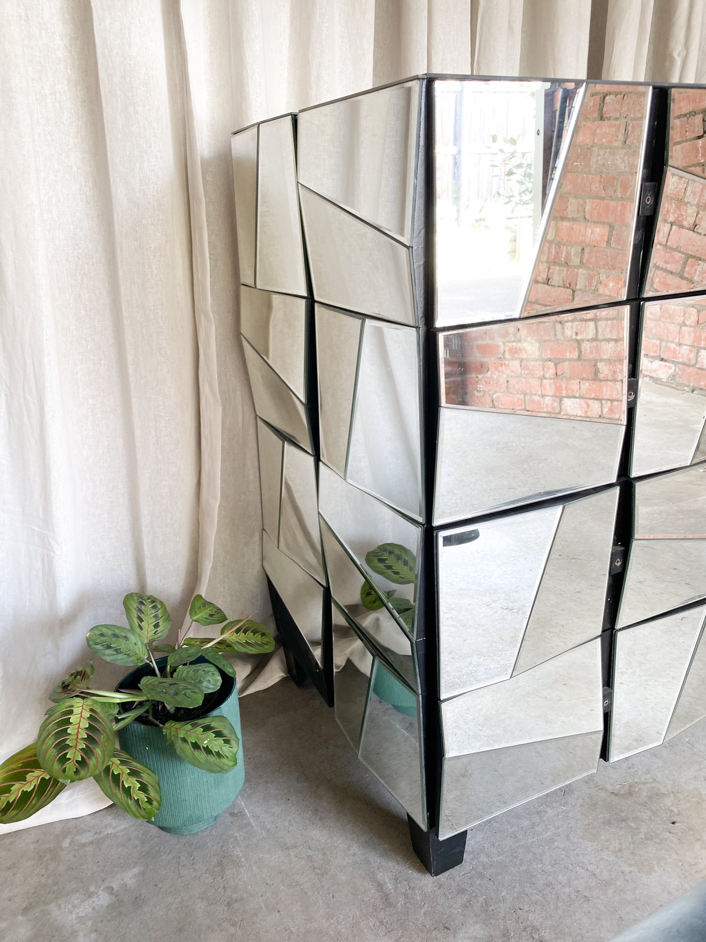 Facet Mirrored Drawers